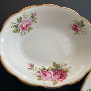 Royal Albert Pink Floral Bowl with Gold Trim